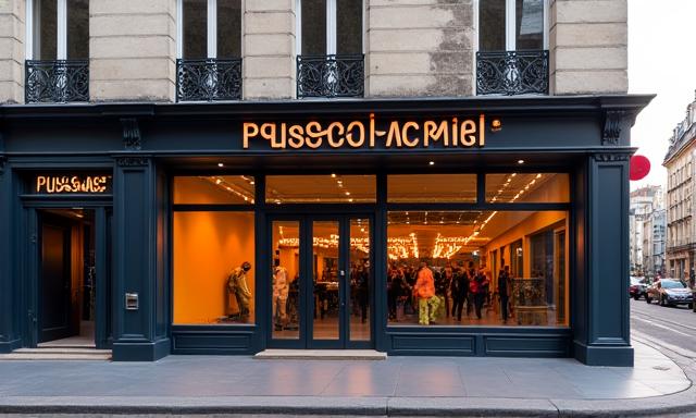 Façade extérieure de la salle de sport Pulsation Paris, vue de la ville